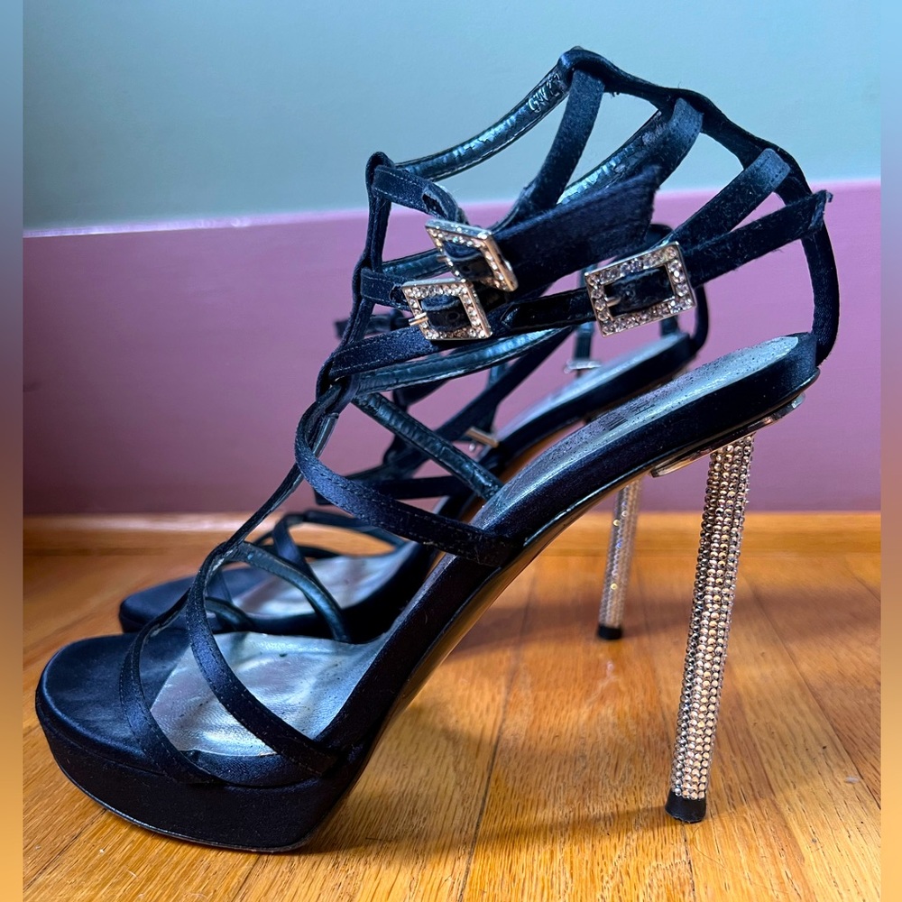 Stuart Weitzman Crystal Embellished Heels